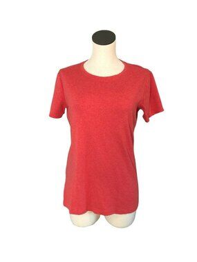 Eddie Bauer Outdoor T Shirt Top Womens XL Red Short Sleeves Cotton Pullover Tee